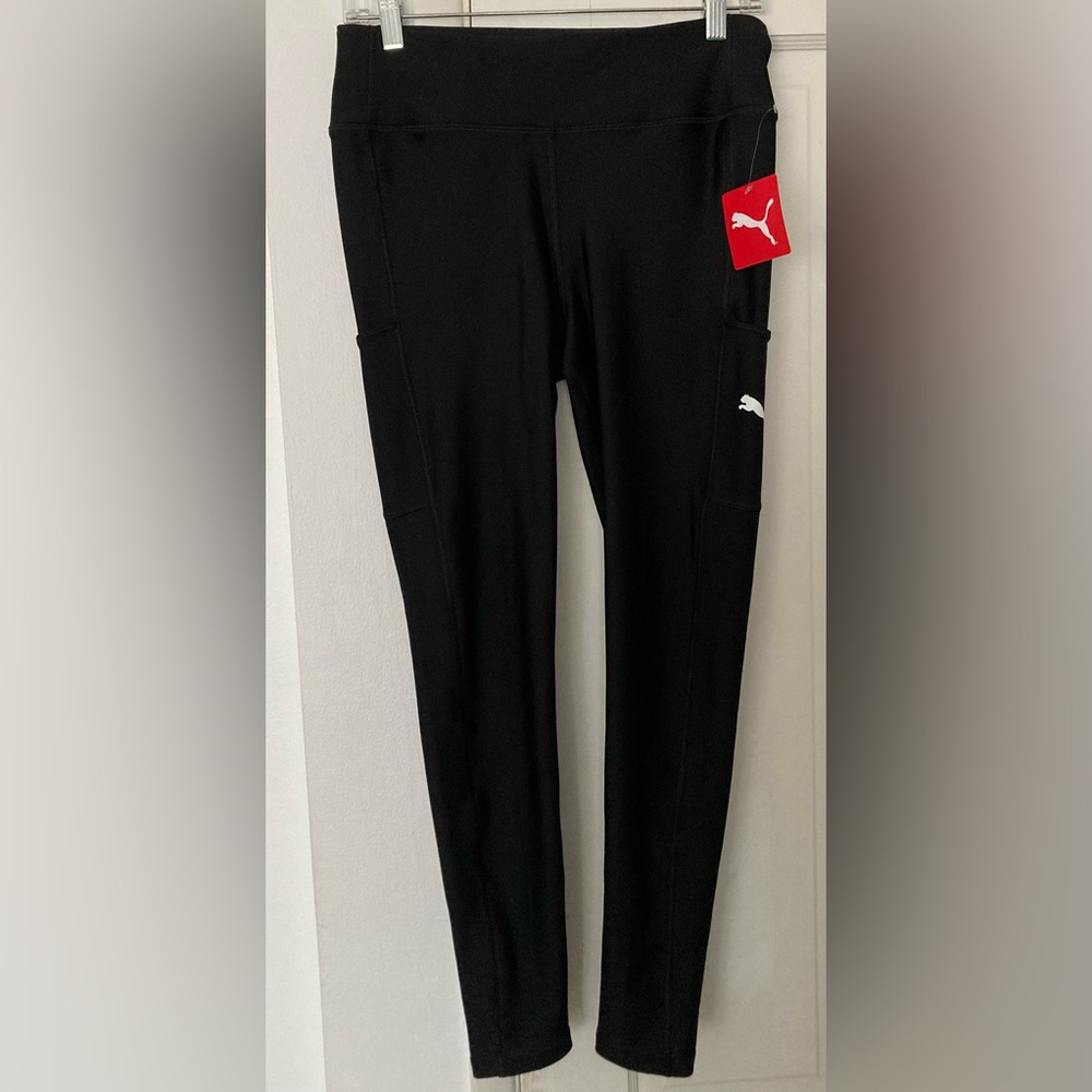PUMA LADIES Recharge Poly Pocket Tights (2 SIDE POCKETS) BLACK